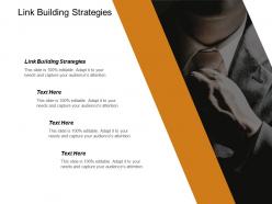 Link building strategies ppt powerpoint presentation pictures graphic tips cpb