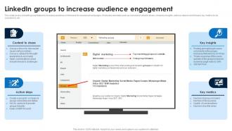 Linkedin Groups To Increase Audience Linkedin Marketing Strategies To Increase Conversions MKT SS V
