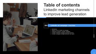 Linkedin Marketing Channels To Improve Lead Generation Powerpoint Presentation Slides MKT CD V Informative Professional