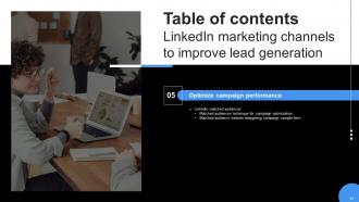 Linkedin Marketing Channels To Improve Lead Generation Powerpoint Presentation Slides MKT CD V Idea Colorful
