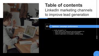 Linkedin Marketing Channels To Improve Lead Generation Powerpoint Presentation Slides MKT CD V Images Colorful