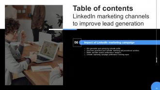 Linkedin Marketing Channels To Improve Lead Generation Powerpoint Presentation Slides MKT CD V Content Ready Colorful