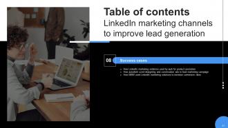 Linkedin Marketing Channels To Improve Lead Generation Powerpoint Presentation Slides MKT CD V Professional Colorful