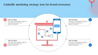 Linkedin Marketing Strategy Icon For Brand Awareness