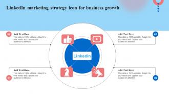 Linkedin Marketing Strategy Icon For Business Growth