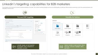 Linkedins Targeting Capabilities For B2B Marketers B2B Digital Marketing Playbook