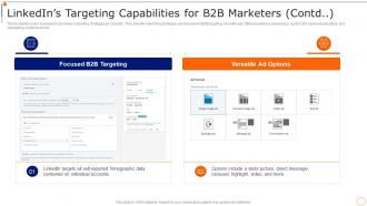 Linkedins Targeting Capabilities For B2b Marketers Contd Content Marketing Playbook