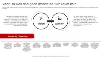 Liquor Store Franchise Business Plan Vision Mission And Goals Associated Liquor Store BP SS
