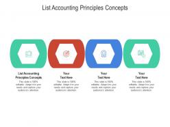 List accounting principles concepts ppt powerpoint presentation professional summary cpb
