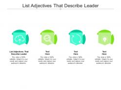 List adjectives that describe leader ppt powerpoint presentation infographics examples cpb