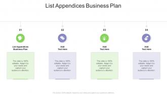 List Appendices Business Plan In Powerpoint And Google Slides Cpb