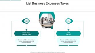 List Business Expenses Taxes In Powerpoint And Google Slides Cpb