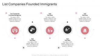 List Companies Founded Immigrants In Powerpoint And Google Slides Cpb