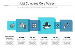 List company core values ppt powerpoint presentation model show cpb
