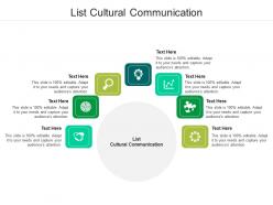 List cultural communication ppt powerpoint presentation pictures example cpb