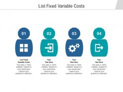 List fixed variable costs ppt powerpoint presentation outline summary cpb