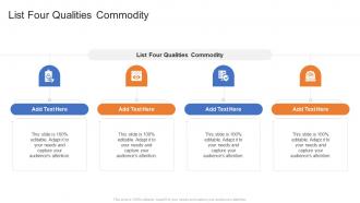 List Four Qualities Commodity In Powerpoint And Google Slides Cpb