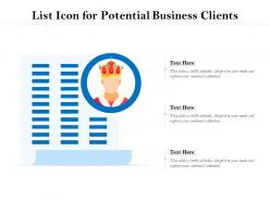 List icon for potential business clients