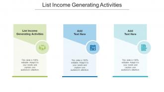 List Income Generating Activities In Powerpoint And Google Slides Cpb