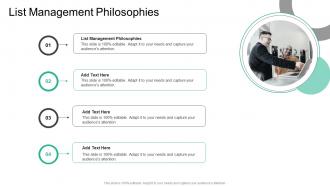 List Management Philosophies In Powerpoint And Google Slides Cpb
