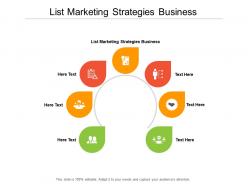 List marketing strategies business ppt powerpoint presentation styles slides cpb