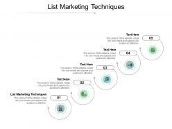 List marketing techniques ppt powerpoint presentation icon format cpb