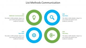 List Methods Communication Ppt Powerpoint Presentation Infographic Cpb