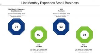 List Monthly Expenses Small Business Ppt Powerpoint Presentation Styles Model Cpb