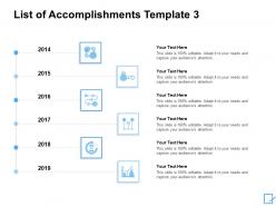 List of accomplishments template gears ppt powerpoint presentation slides