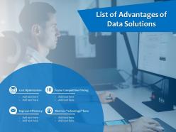 List of advantages of data solutions