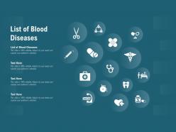 List of blood diseases ppt powerpoint presentation file visuals