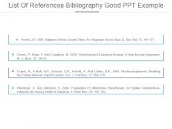 List Of References Bibliography Good Ppt Example