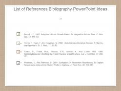 List of references bibliography powerpoint ideas