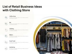 List of retail business ideas with clothing store