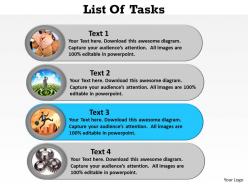 List of tasks colorful 21