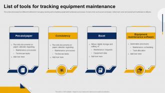 List Of Tools For Tracking Equipment Maintenance