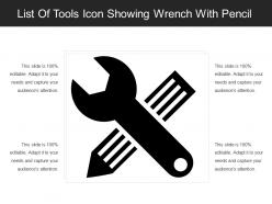 List of tools icon showing wrench with pencil