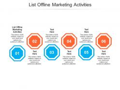 List offline marketing activities ppt powerpoint presentation icon grid cpb