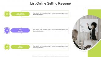 List Online Selling Resume In Powerpoint And Google Slides Cpb