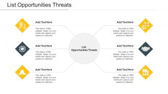 List Opportunities Threats In Powerpoint And Google Slides Cpb