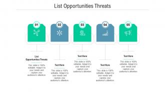 List opportunities threats ppt powerpoint presentation ideas icon cpb