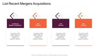 List Recent Mergers Acquisitions In Powerpoint And Google Slides Cpb