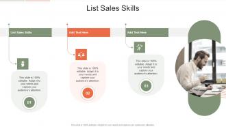 List Sales Skills In Powerpoint And Google Slides Cpb