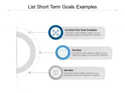 List short term goals examples ppt powerpoint presentation infographic brochure cpb