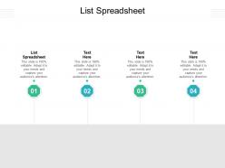 List spreadsheet ppt powerpoint presentation model graphics design cpb