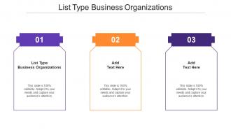 List Type Business Organizations Ppt Powerpoint Presentation Professional Cpb