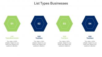 List Types Businesses Ppt Powerpoint Presentation Inspiration Design Ideas Cpb