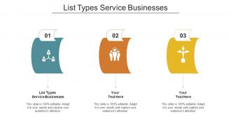List types service businesses ppt powerpoint presentation slides guide cpb