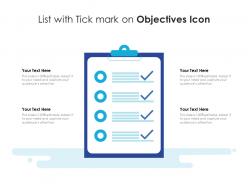 List with tick mark on objectives icon