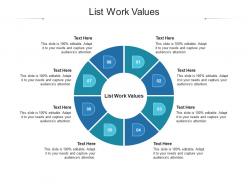 List work values ppt powerpoint presentation inspiration example topics cpb